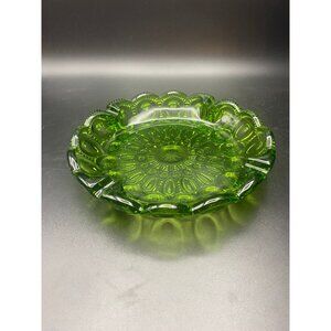 L.E. Smith Green Ashtray Moon n Star